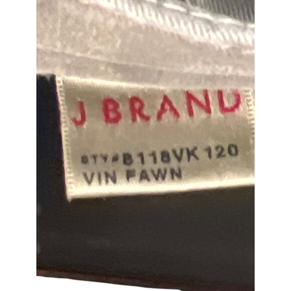 J Brand Vin Fawn Zip Ankle Jeans Army Green Zippers Size 26 Cotton Blend - Picture 7 of 8